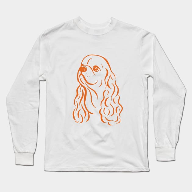 American Cocker Spaniel (Mint and Orange) Long Sleeve T-Shirt by illucalliart